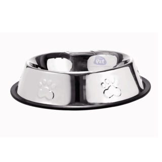 COMEDOURO INOX PATAS RELEVO PARA GATO