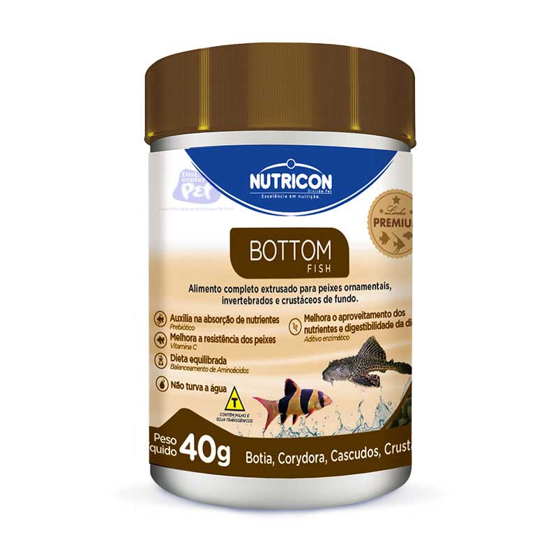 RAÇÃO BOTTOM FISH 40 GRAMAS