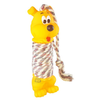 BRINQUEDO CACHORRO HALTERES C/ CORDA